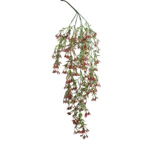 RAMO VERDE CON BACCHE 80 CM malva (Cod. 37585-01)