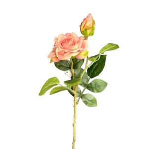 RAMO ROSA REAL TOUCH 1 FIORE 1 BOCCIOLO 48 CM rosa (Cod. 37721-02)