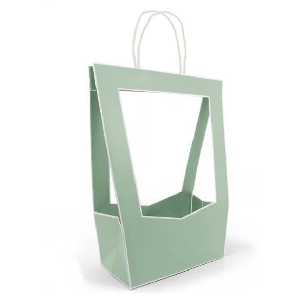 BORSA CARTA MEDAILLON 14X23 H38 5PZ MEDIA salvia (Cod. 28595-09)