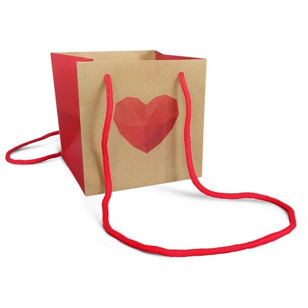 BORSA CUBO LOVE 13X13X13 CM 10 PZ.  (Cod. 37709-01)