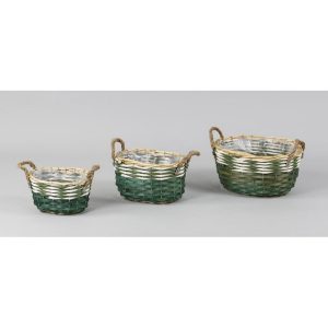 SET 3 PZ PORTAVASO OVALI DA 21X16 H12 A 31X26 H16  (Cod. 37659-01)