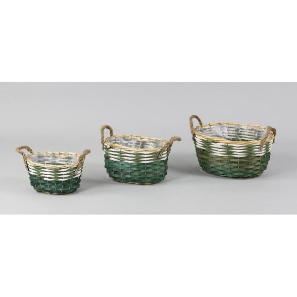 SET 3 PZ PORTAVASO OVALI DA 21X16 H12 A 31X26 H16  (Cod. 37659-01)
