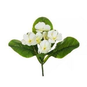 PRIMULA CON 6 FIORI E 6 FOGLIE REAL TOUCH 24 CM bianco (Cod. 37673-01)