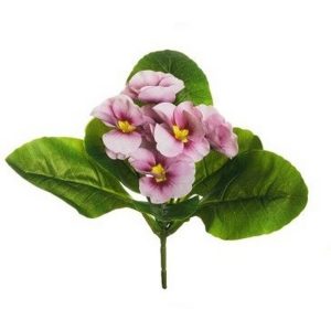 PRIMULA CON 6 FIORI E 6 FOGLIE REAL TOUCH 24 CM rosa (Cod. 37673-03)
