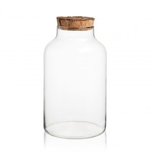 TERRARIUM VETRO H30 D17 CON TAPPO SUGHERO NATURE  (Cod. 33763-01)