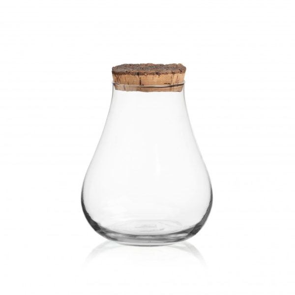 TERRARIUM VETRO BOLIVIA H24 D19 TAPPO SUGHERO NATURE  (Cod. 37647-01)