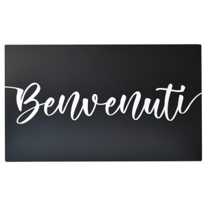 LAVAGNA CON STAMPA BENVENUTI 60X90 CM   (Cod. 37531-01)
