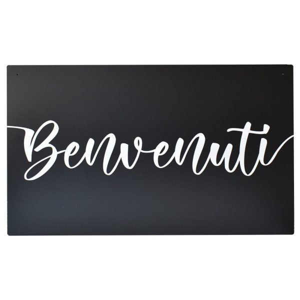 LAVAGNA CON STAMPA BENVENUTI 60X90 CM   (Cod. 37531-01)