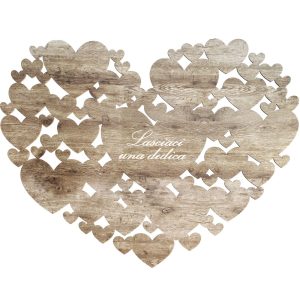PANNELLO CUORI "LASCIACI UNA DEDICA" 62X78 CM  (Cod. 37541-01)
