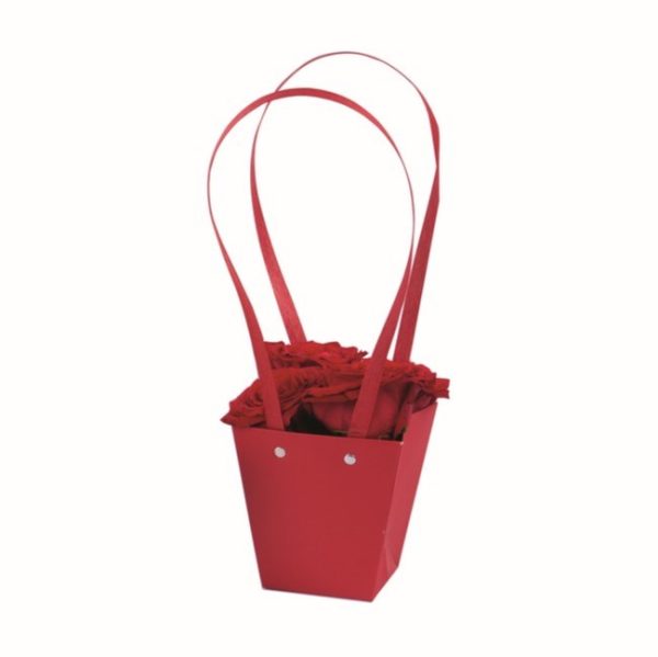 SET 12 BORSINE C/MANICI 12X12,5+8 CM rosso (Cod. 37605-02)
