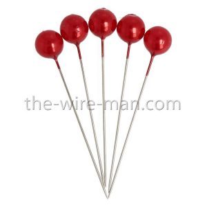 SPILLI PERLE 60MM D10MM 50PZ. rosso (Cod. 30528-10)
