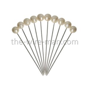SPILLI DECORATIVO CON PERLA 8MM 65MM 55PZ champagne (Cod. 36000-01)