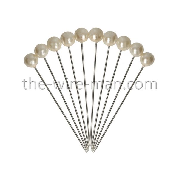 SPILLI DECORATIVO CON PERLA 8MM 65MM 55PZ champagne (Cod. 36000-01)