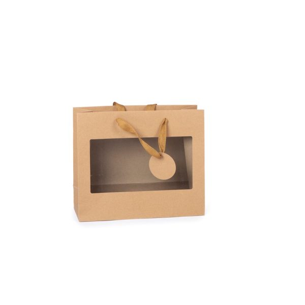 10 PZ. WINDOW BAG 16X14X8 CM KRAFT marrone-kraft (Cod. 37763-01)