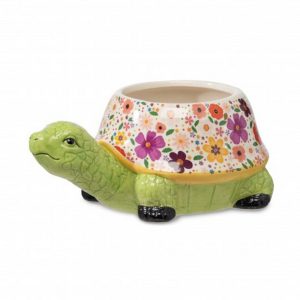 VASO TARTARUGA FLORAL  2.2-14.2 H9.3 CM verde (Cod. 37818-01)