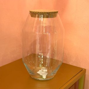 VASO VETRO ROMBO CON TAPPO SUGHERO H24 D15  (Cod. 37617-01)