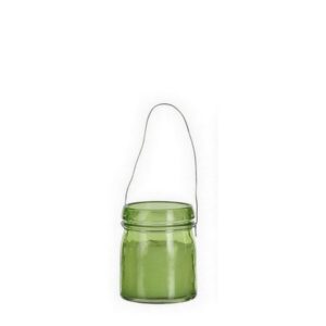 CANDELA IN VASETTO COLORATO - H8 D6,5 cm verde (Cod. 28162-03)