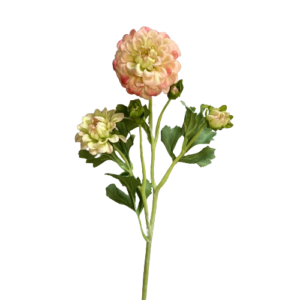 DAHLIA 4 FIORI REAL TOUCH 52 CM pink-green (Cod. 37963-02)