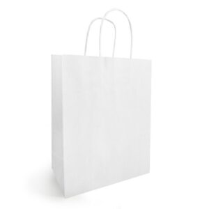 BORSE CARTA NATURALE 23X12 H30 CM 50PZ bianco (Cod. 37884-01)