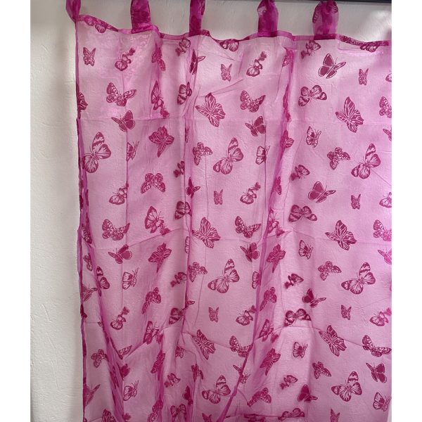 TENDA 140X240 CM fucsia-stampa-farfalle (Cod. 14660-03)