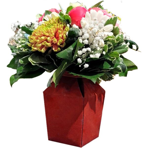 PORTAFIORI TOPAZE 11,4X11,4 H24,7 CM - CONF. 10 PZ rosso (Cod. 30619-02)