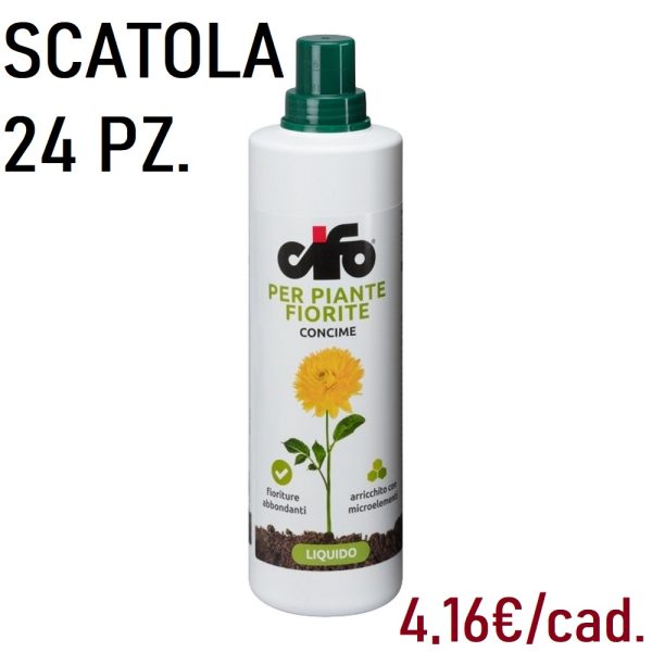 CIFO CONCIME LIQ. PIANTE FIORITE ML.500 SCATOLA 24 PZ.  (Cod. 38001-01)