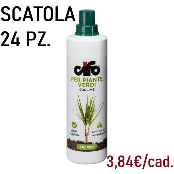 CIFO CONCIME LIQ. PIANTE VERDI  ML.500 SCATOLA 24 PZ.  (Cod. 38000-01)