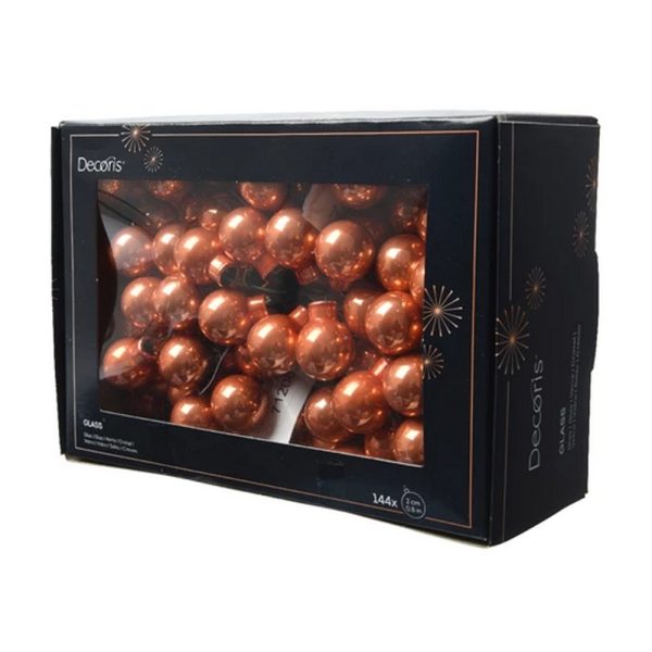BOX 144 PALLINE DI NATALE DI VETRO DIAM. 2 CM spiced-pumpkin (Cod. 11123-25)