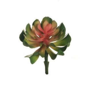 SOFT PLASTIC LOTUS SUCCULENT D.12 CM verde-rosso (Cod. 38083-02)