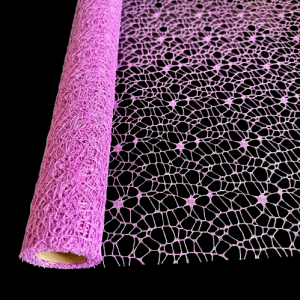 RETINA POLYCOTTON "SPIDER" DECOR MESH CM 48x5MT ciclamino (Cod. 19632-21)
