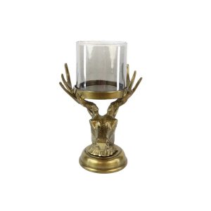 PORTACANDELE TESTA CERVO H38 CM  (Cod. 38062-01)