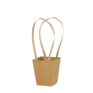 SET 12 PZ BORSE SHOPPER KRAFT TRAPEZE 17X20X12 CM  (Cod. 38014-01)