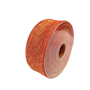 NASTRO LUCE LAMINATO MM40 MT20 rosso-oro (Cod. 3361-03)
