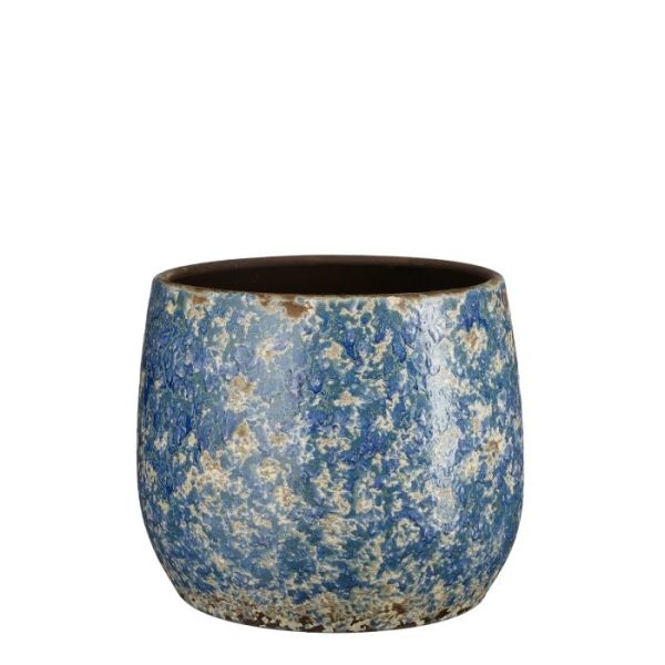 VASO ANTICA ROTONDO - H20 D25,5 CM blu (Cod. 37678-02)