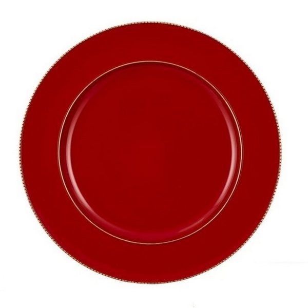 PIATTO MILA DECORATION D33 CM rosso (Cod. 38220-03)