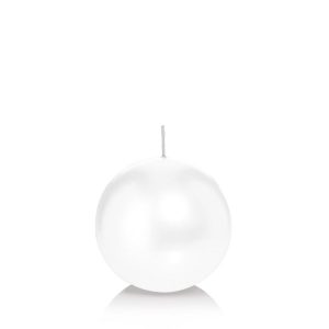 SET 6 PZ. CANDELA SFERICA D.8 CM bianco (Cod. 38097-01)