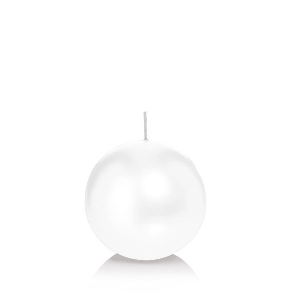 SET 6 PZ. CANDELA SFERICA D.8 CM bianco (Cod. 38097-01)