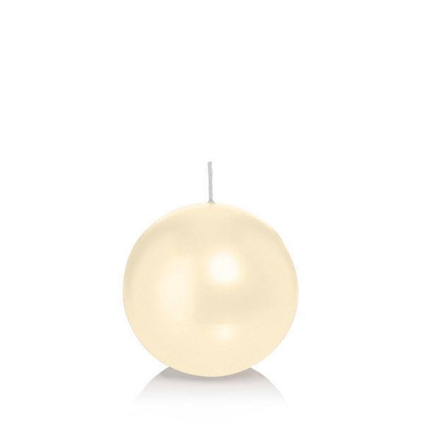 SET 6 PZ. CANDELA SFERICA D.8 CM crema (Cod. 38097-02)