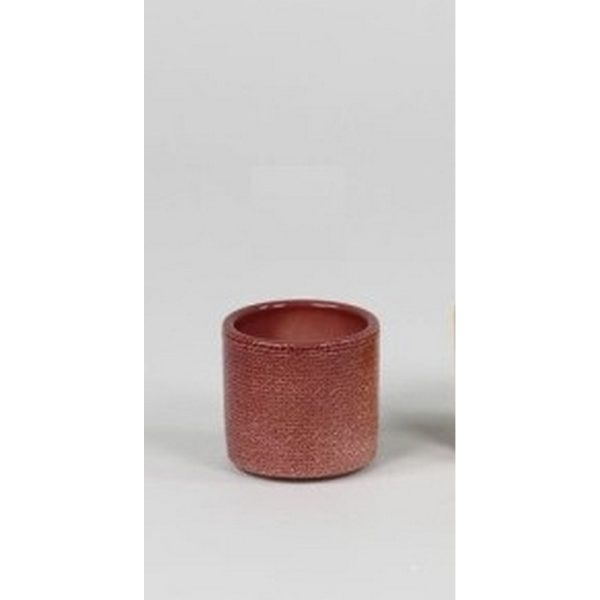 PORTAVASO CERAMICA LUCIDO PER VASO D.6 CM rosso (Cod. 38150-04)