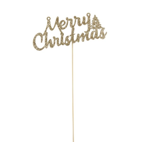 SET 9 PZ. PICK MERRY CHRISTMAS 27 CM  (Cod. 38384-01)