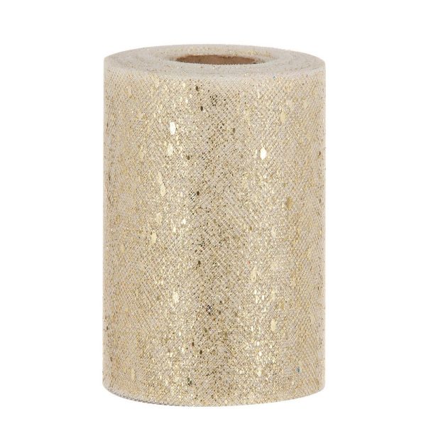 TULLE BRILLIANT 14CM X 50MT. oro (Cod. 38164-01)