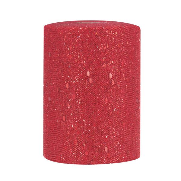 TULLE BRILLIANT 14CM X 50MT. rosso (Cod. 38164-02)