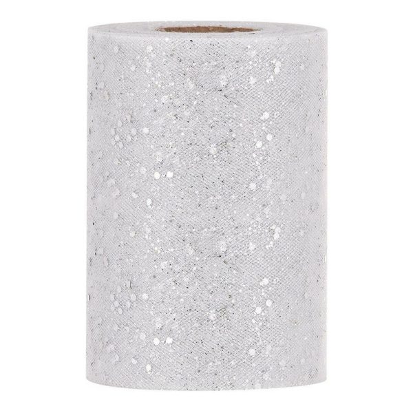 TULLE BRILLIANT 14CM X 50MT. argento (Cod. 38164-03)