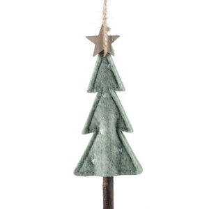 ALBERO DI NATALE IN LEGNO 17X6X1 CM verde-scuro (Cod. 38238-01)