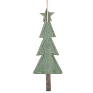 ALBERO DI NATALE IN LEGNO 17X6X1 CM verde-chiaro (Cod. 38238-02)