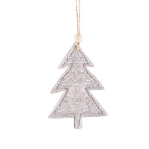 ADDOBBI NATALE 10X11 CM albero-beige (Cod. 38240-03)