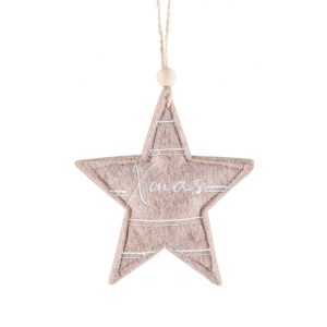 ADDOBBI NATALE 10X11 CM stella-marrone (Cod. 38240-04)