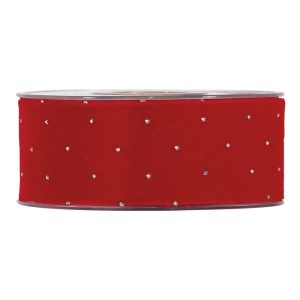 NASTRO XMAS DIAMONDS MM.40X 10 MT. rosso (Cod. 38405-02)