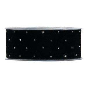 NASTRO XMAS DIAMONDS MM.40X 10 MT. nero (Cod. 38405-03)