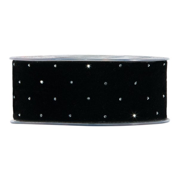 NASTRO XMAS DIAMONDS MM.40X 10 MT. nero (Cod. 38405-03)